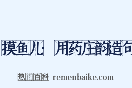 摸鱼儿·用药庄韵造句是什么意思的图片